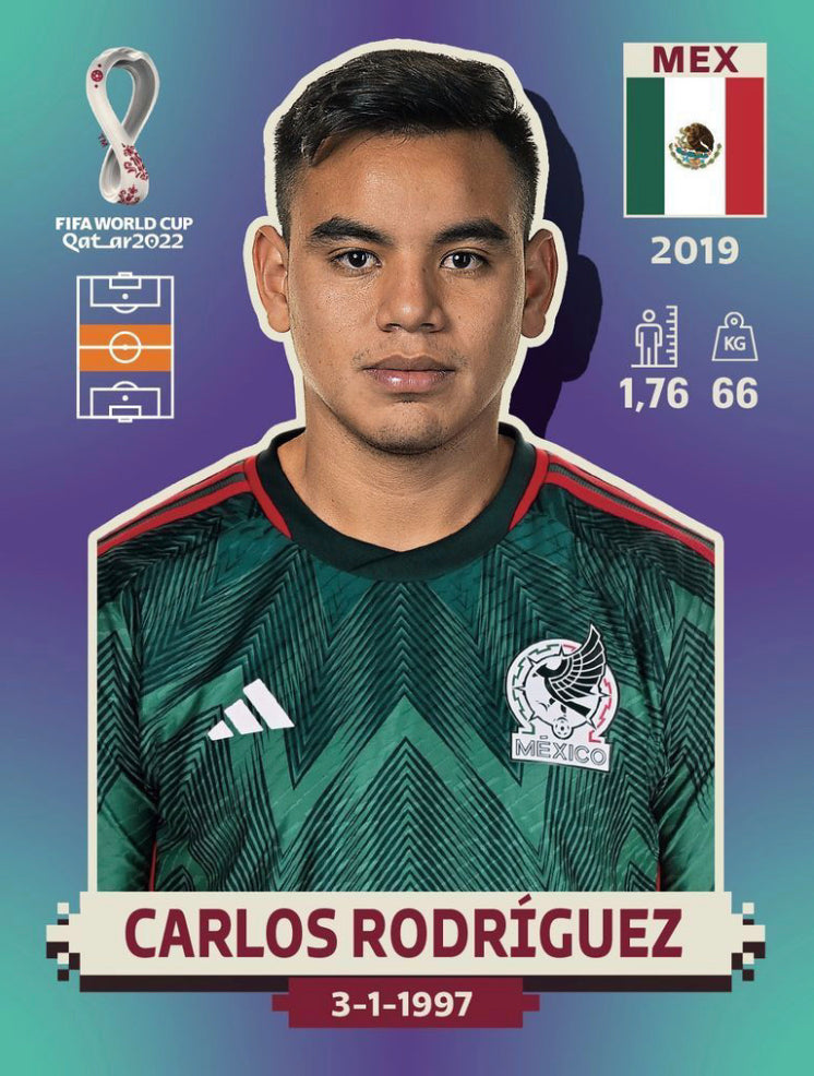 Panini World Cup 2022 Stickers - MEX 017 - Carlos Rodríguez – Complete ...