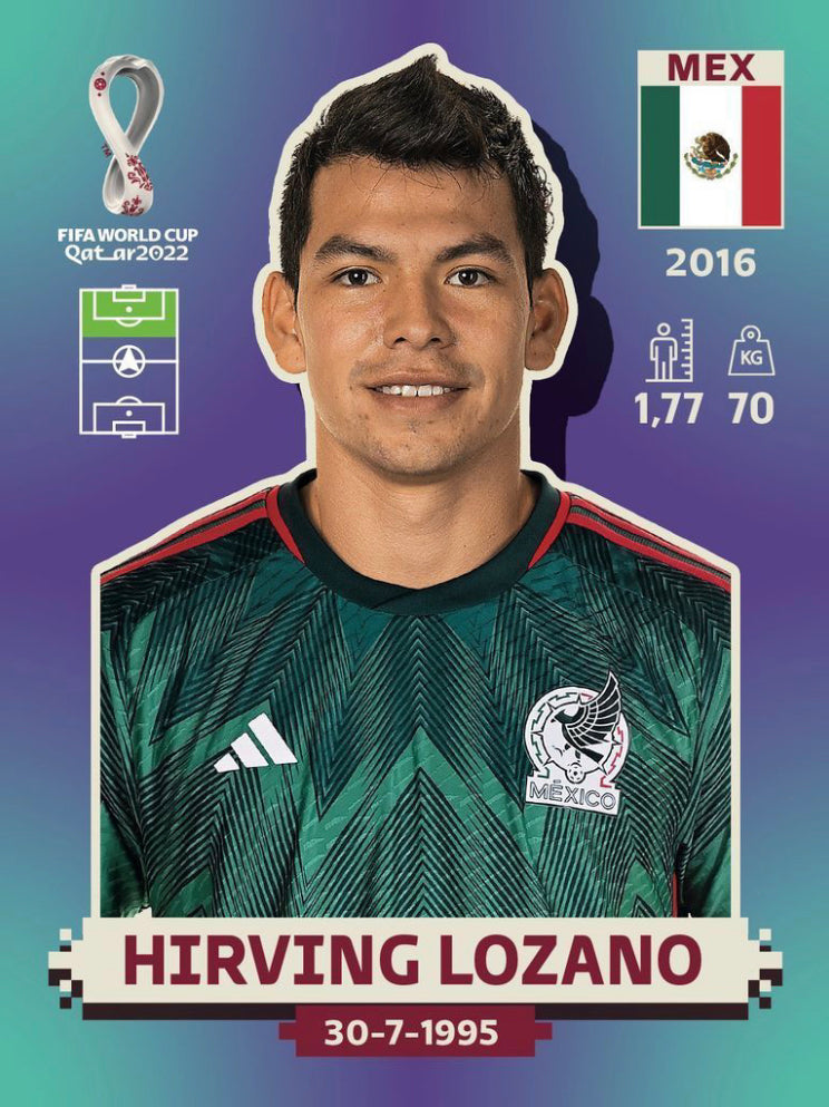 Panini World Cup 2022 Stickers - MEX 020 - Hirving Lozano – Complete My ...