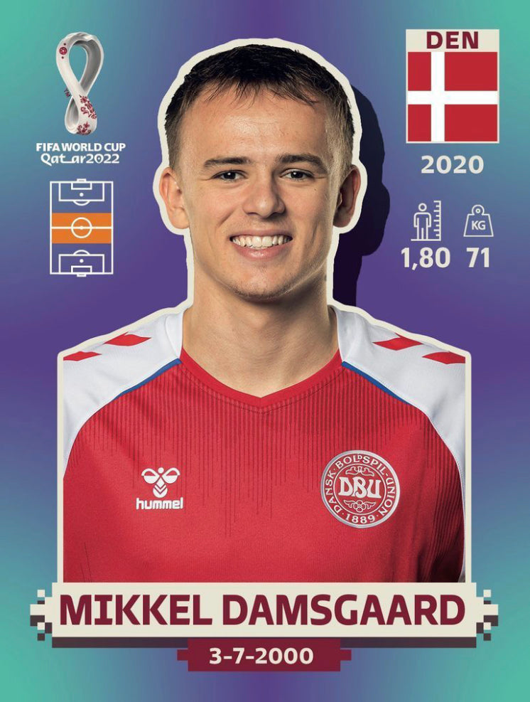 Panini World Cup 2022 Stickers - DEN 010 - Mikkel Damsgaard