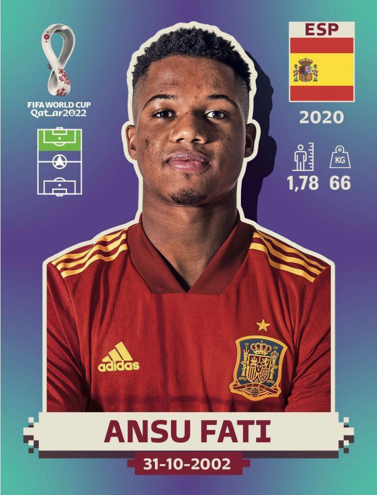 Panini World Cup 2022 Stickers - ESP 017 - Ansu Fati
