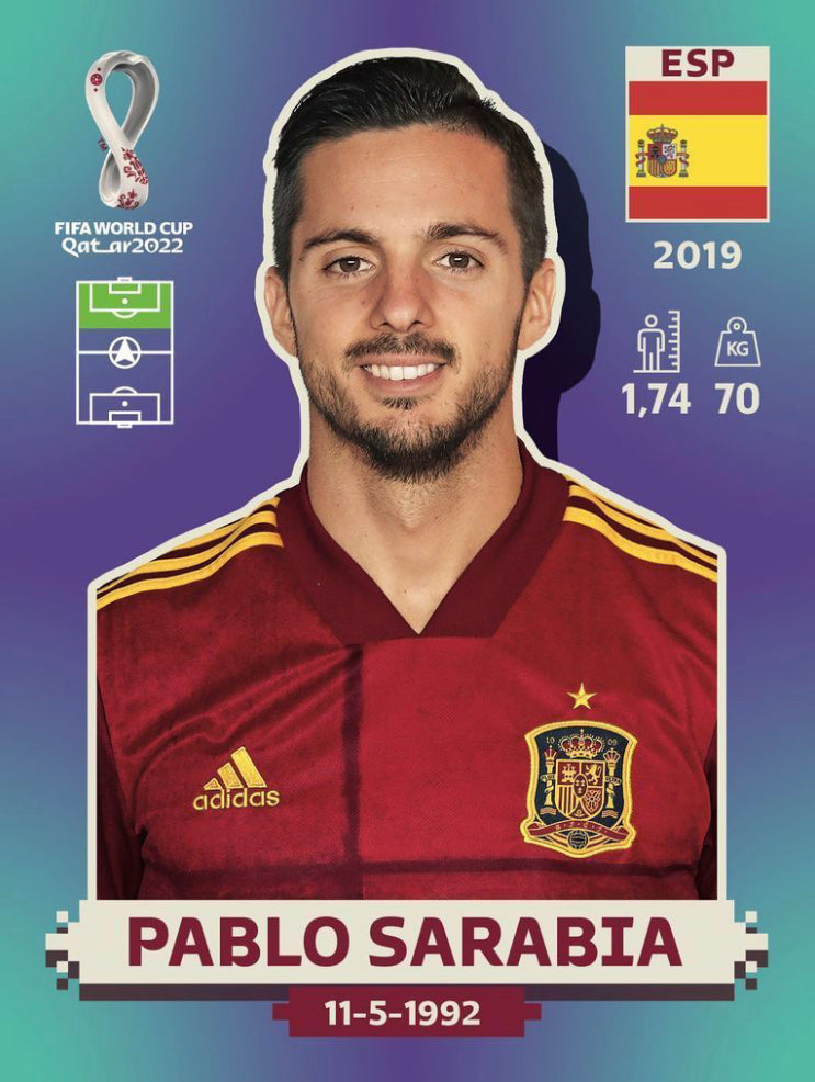 Panini World Cup 2022 Stickers - ESP 020 - Pablo Sarabia