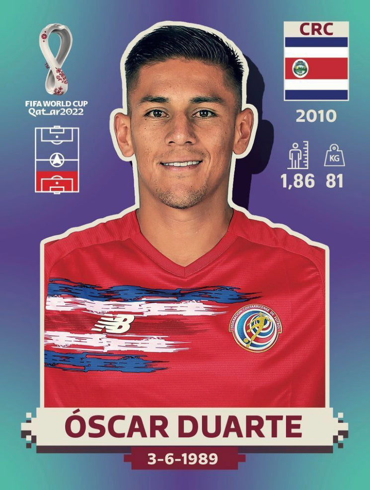 Panini World Cup 2022 Stickers - CRC 007 - Óscar Duarte
