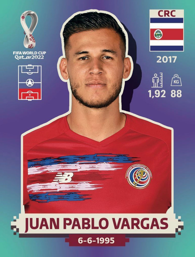 Panini World Cup 2022 Stickers - CRC 010 - Juan Pablo Vargas