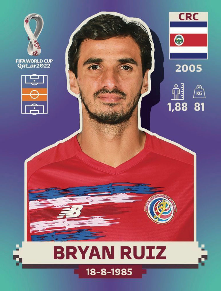 Panini World Cup 2022 Stickers - CRC 014 - Bryan Ruiz
