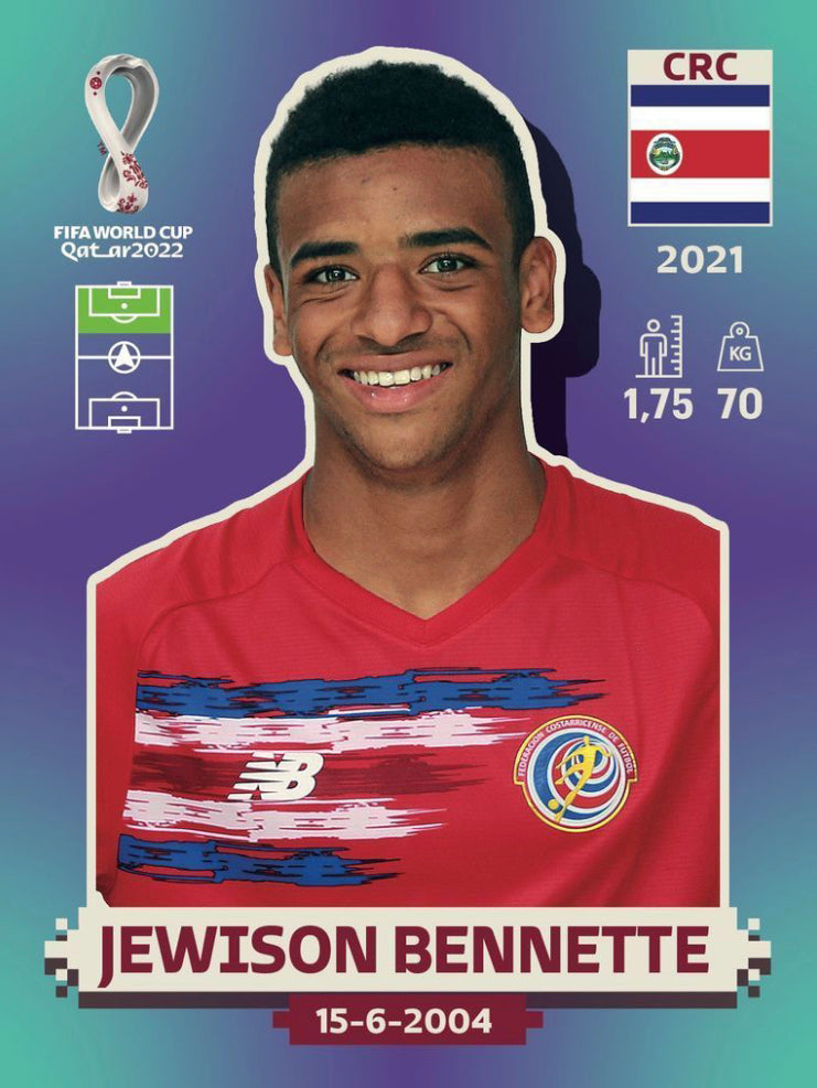 Panini World Cup 2022 Stickers - CRC 016 - Jewison Bennette