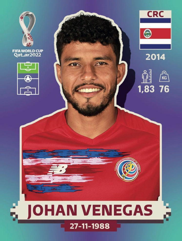Panini World Cup 2022 Stickers - CRC 020 - Johan Venegas