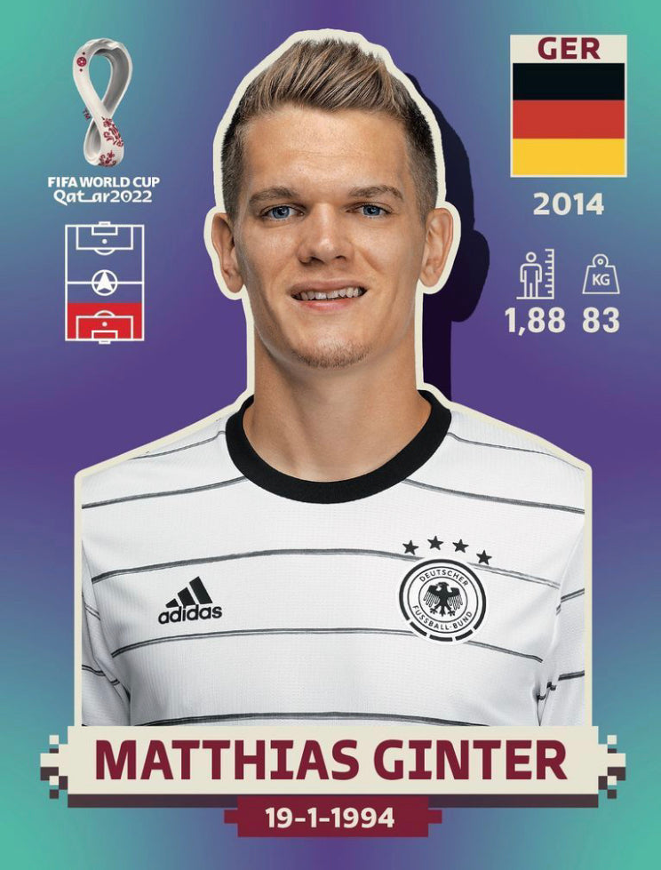 Panini World Cup 2022 Stickers - GER 005 - Matthias Ginter