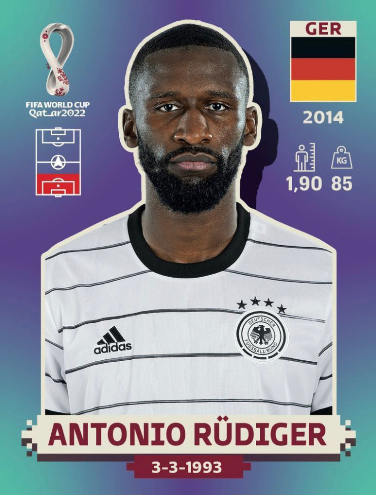 Panini World Cup 2022 Stickers - GER 009 - Antonio Rüdiger