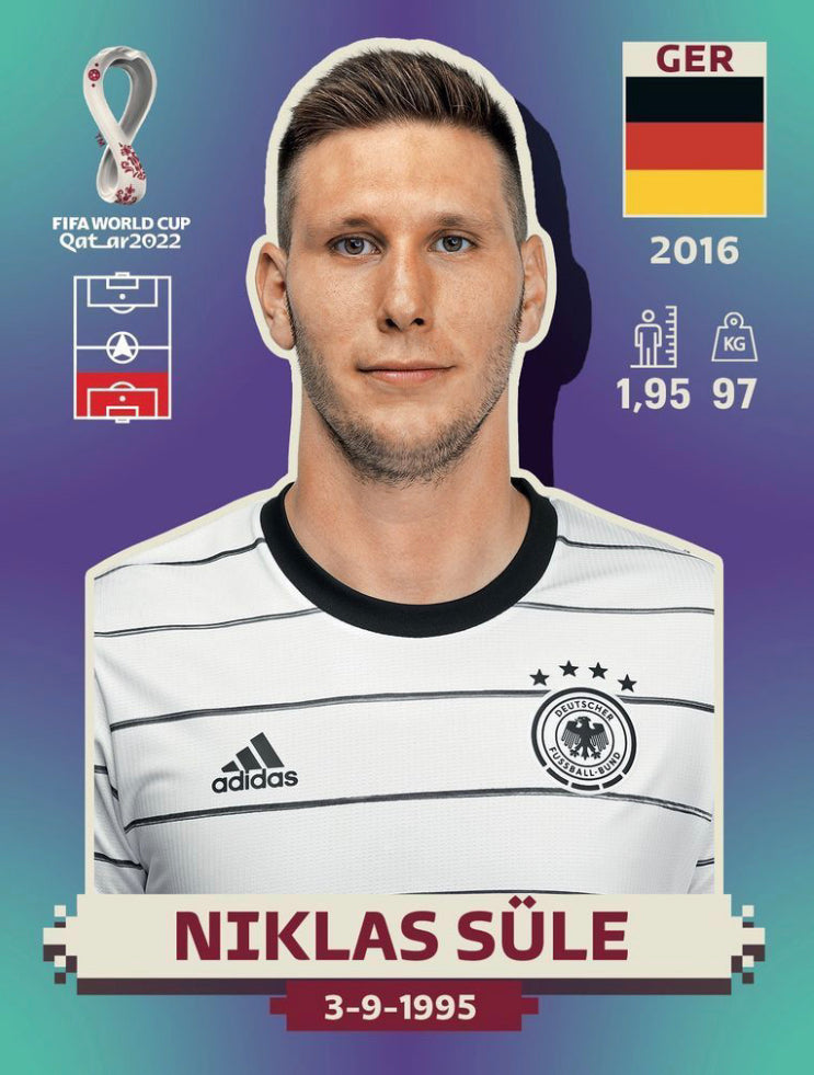 Panini World Cup 2022 Stickers - GER 010 - Niklas Süle
