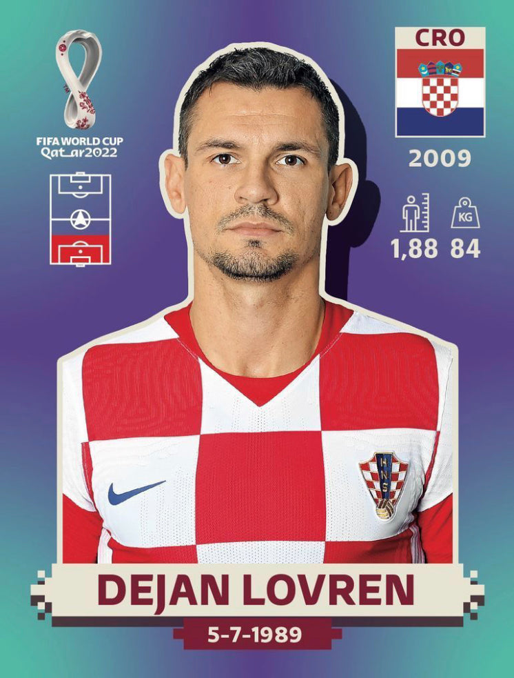 Panini World Cup 2022 Stickers - CRO 008 - Dejan Lovren