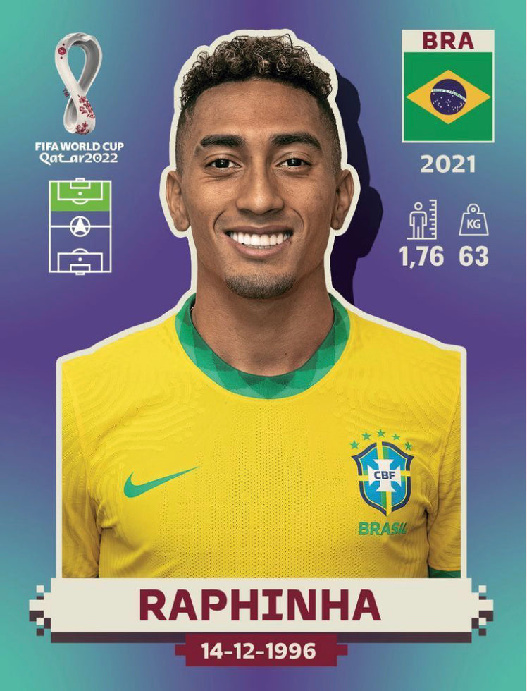 Panini World Cup 2022 Stickers - BRA 018 - Raphinha