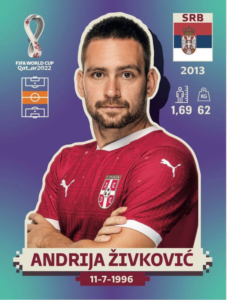 Panini World Cup 2022 Stickers - SRB 016 - Andrija Zivkovic