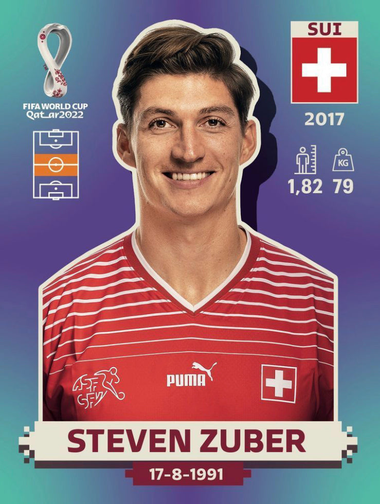 Panini World Cup 2022 Stickers - SUI 016 - Steven Zuber