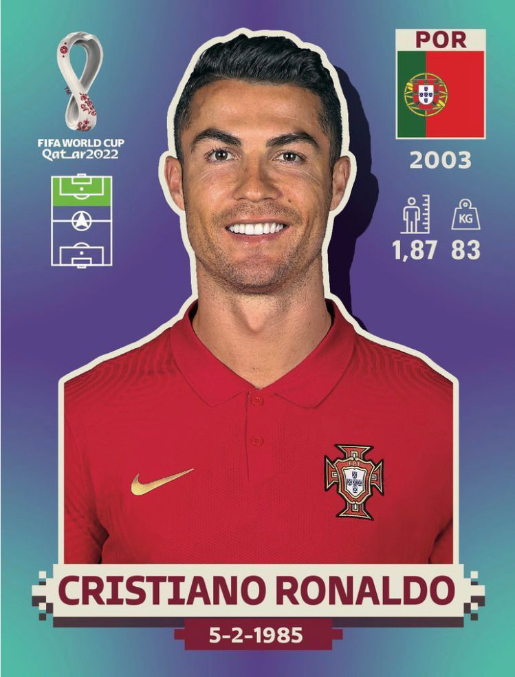 Panini World Cup 2022 Stickers - POR 018 - Cristiano Ronaldo