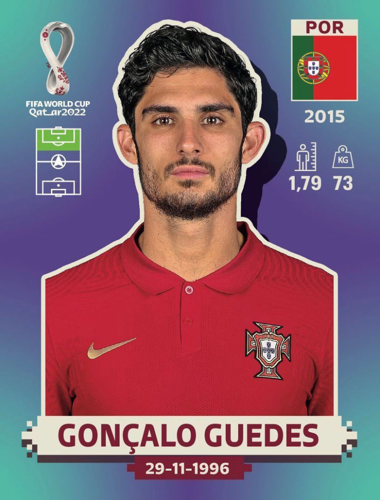 Panini World Cup 2022 Stickers - POR 020 - Goncalo Guedes