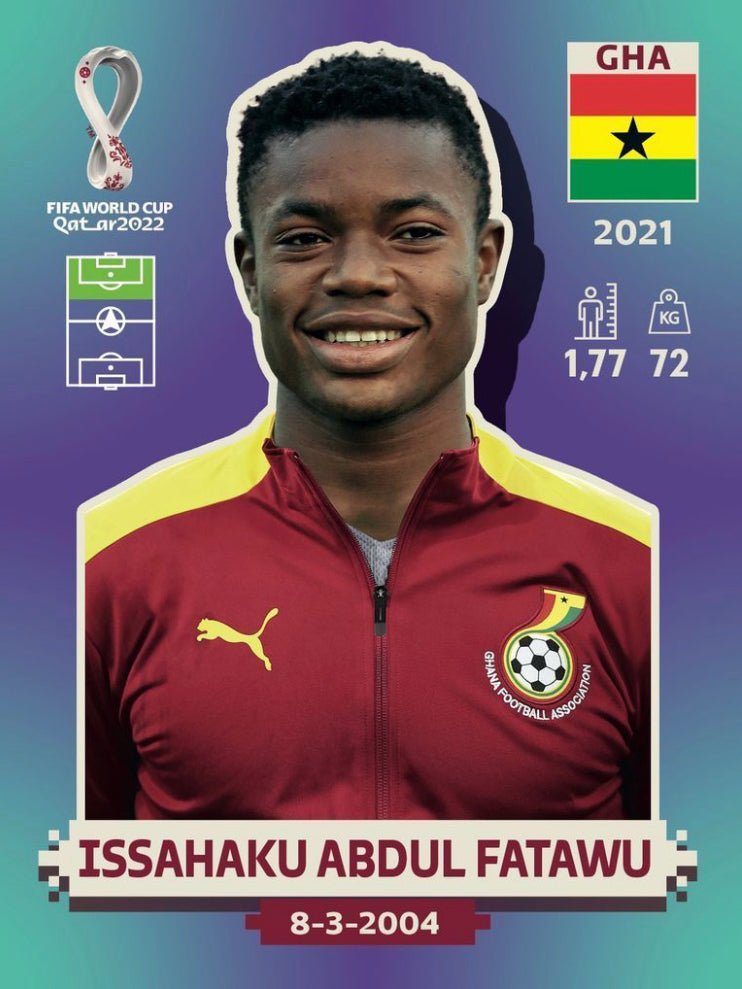 Panini World Cup 2022 Stickers - GHA 019 - Issahaku Abdul Fatawu