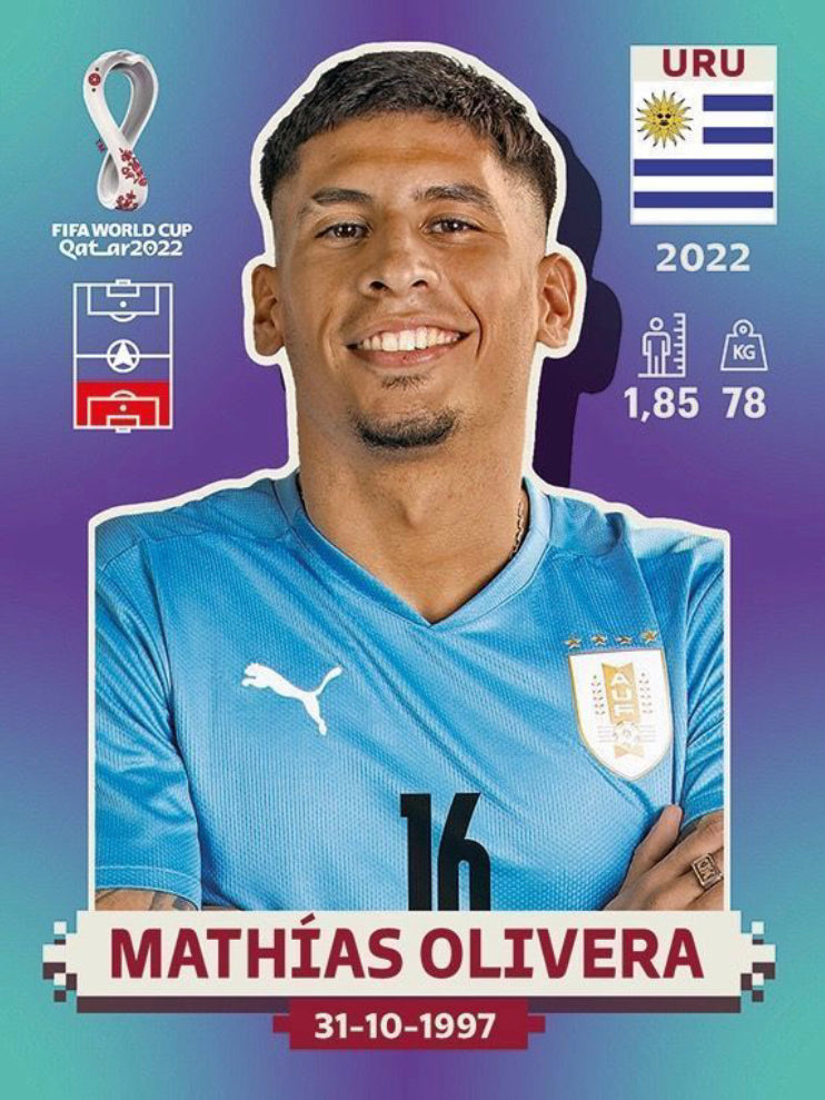 Panini World Cup 2022 Stickers - URU 009 - Mathías Olivera
