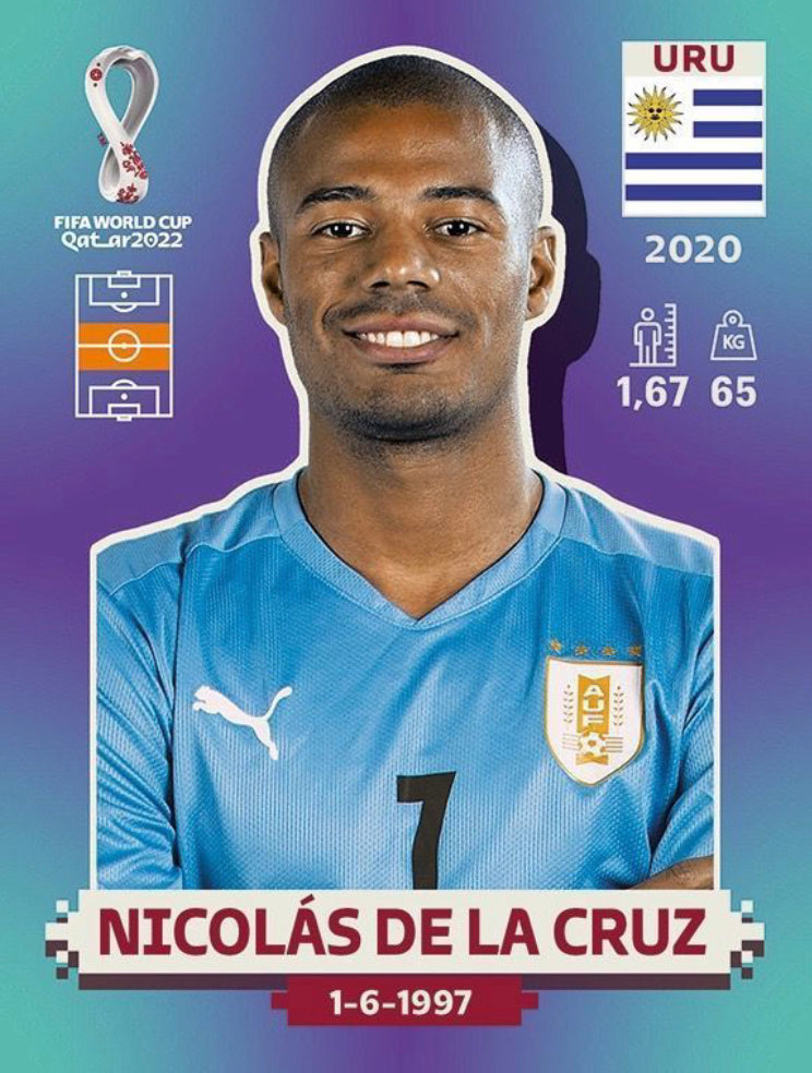 Panini World Cup 2022 Stickers - URU 013 - Nicolás De La Cruz