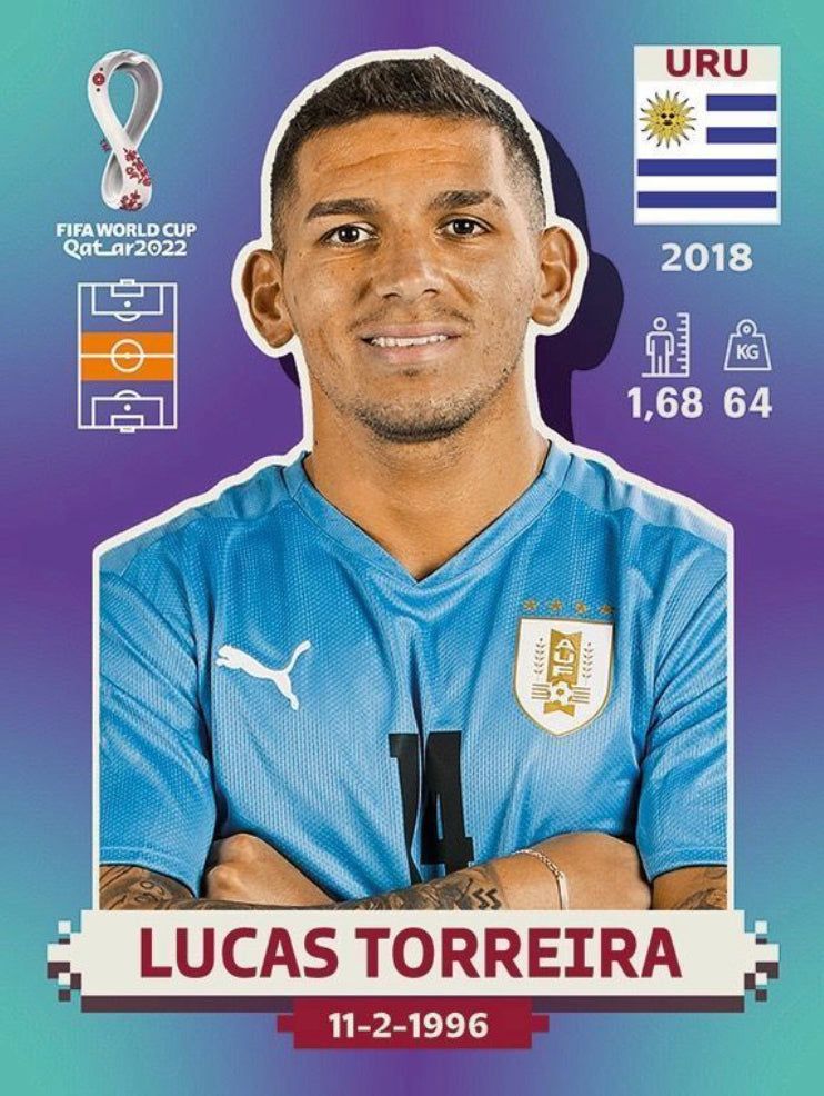 Panini World Cup 2022 Stickers - URU 014 - Lucas Torreira
