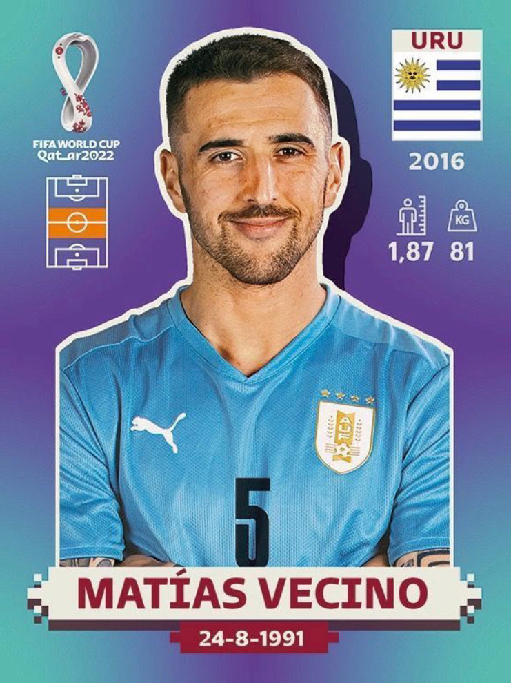 Panini World Cup 2022 Stickers - URU 016 - Matías Vecino