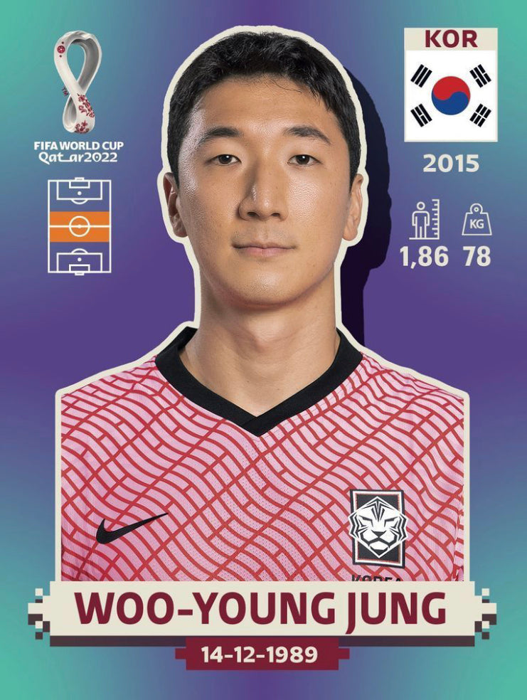Panini World Cup 2022 Stickers - KOR 012 - Woo-Young Jung