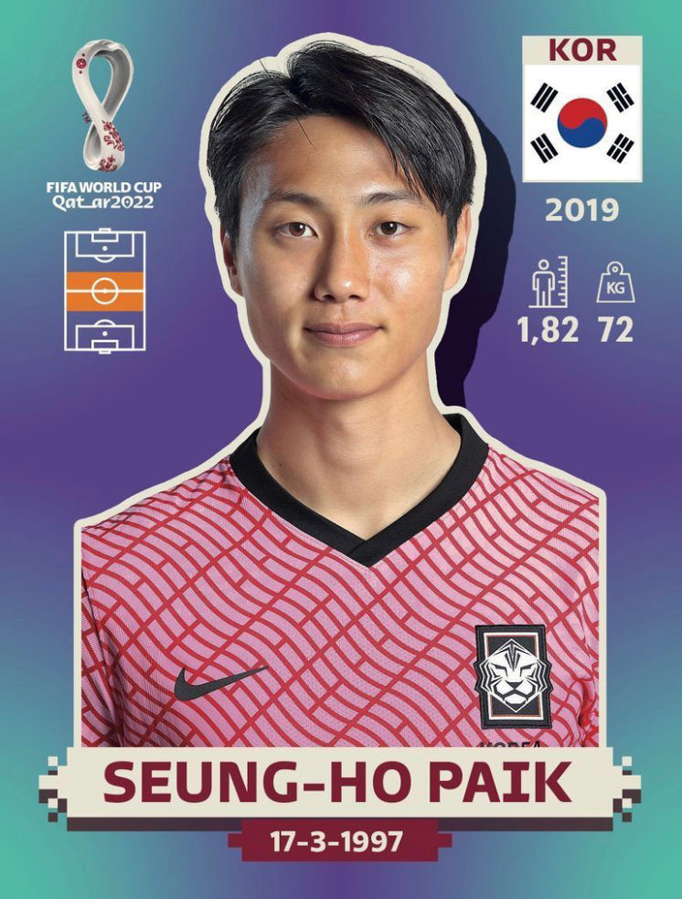 Panini World Cup 2022 Stickers - KOR 014 - Seung-Ho Paik