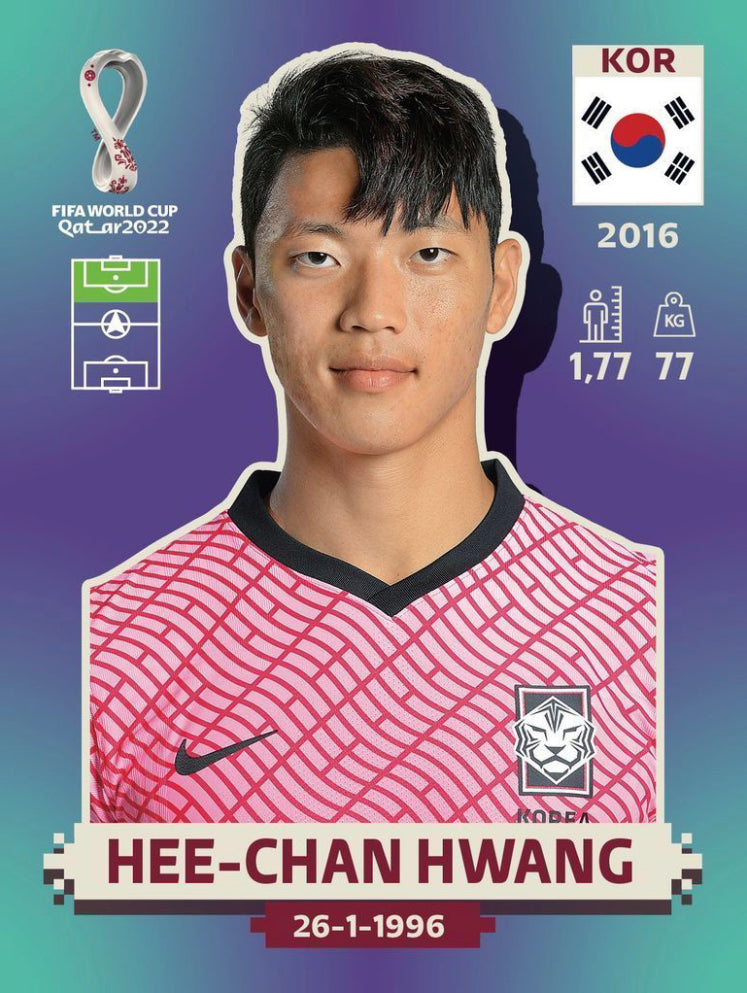 Panini World Cup 2022 Stickers - KOR 016 - Hee-Chan Hwang