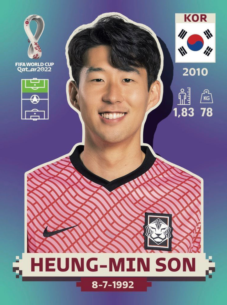 Panini World Cup 2022 Stickers - KOR 019 - Heung-Min Son