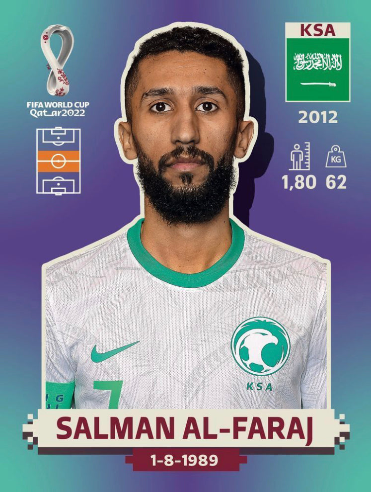 Panini World Cup 2022 Stickers - KSA 012 - Salman Al-Faraj