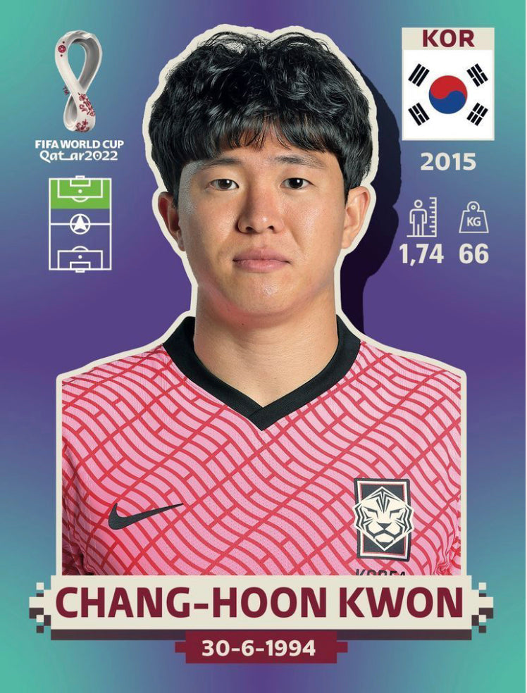Panini World Cup 2022 Stickers - KOR 018 - Chang-Hoon Kwon