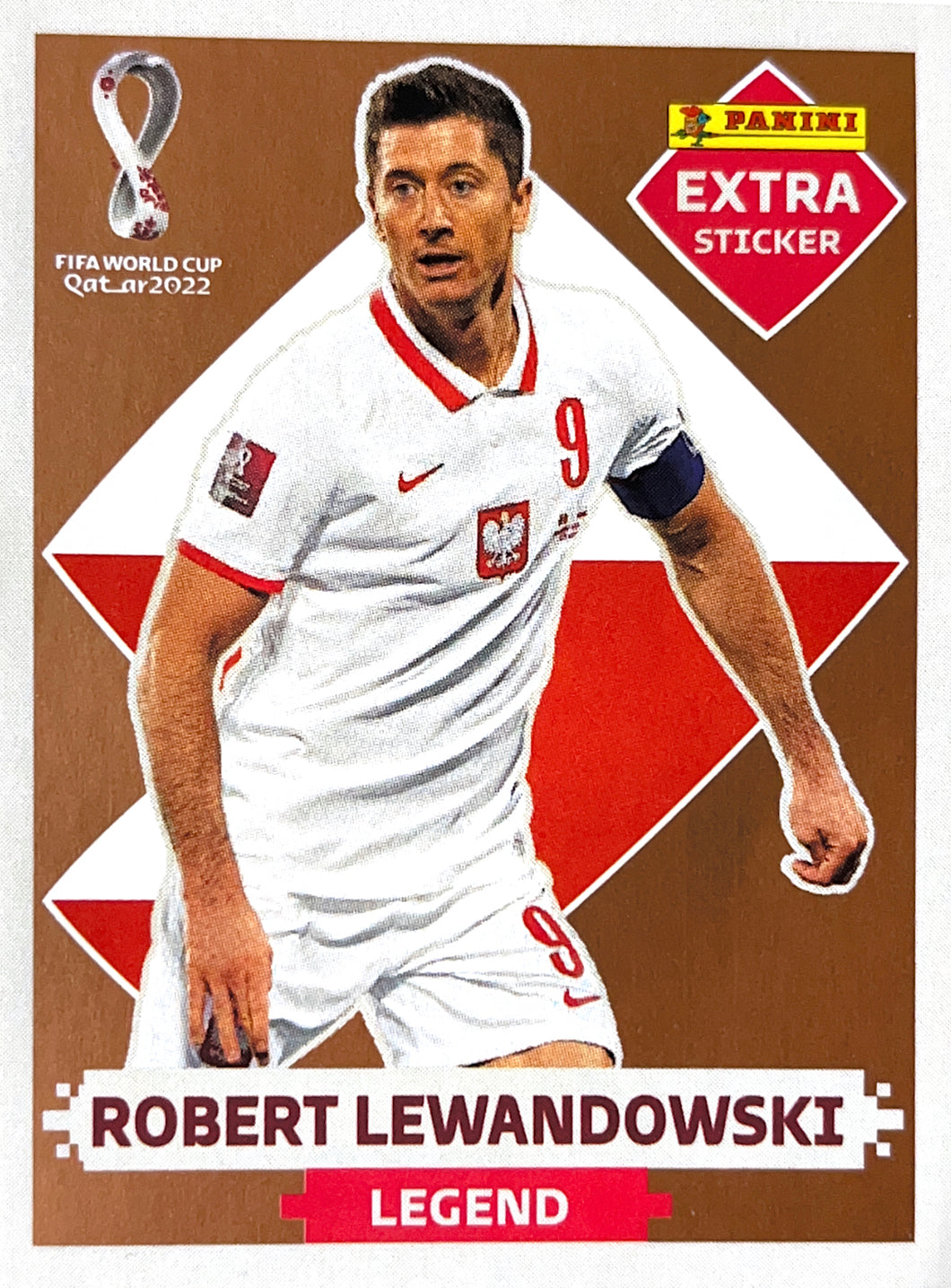 Panini World Cup 2022 Stickers - Robert Lewandowski - Extra Sticker - Bronze Legend