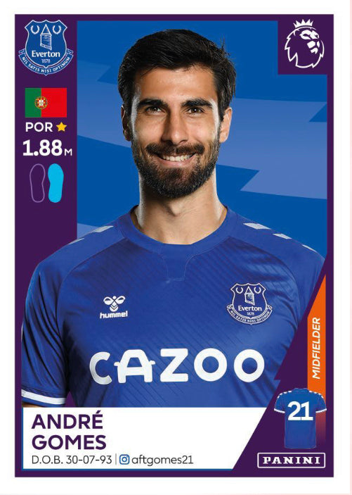 Premier League 2021 213 Andre Gomes Complete My Sticker Album