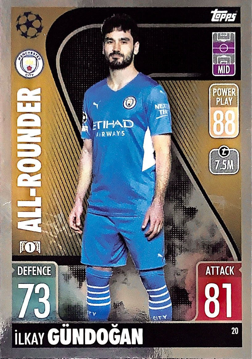 Topps Match Attax 2021/22 - 020 - Ilkay Gündogan - All-Rounder