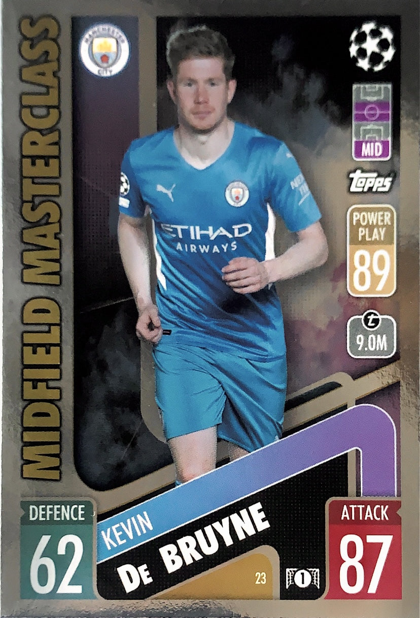 Topps Match Attax 2021/22 - 023 - Kevin De Bruyne - Midfield Masterclass