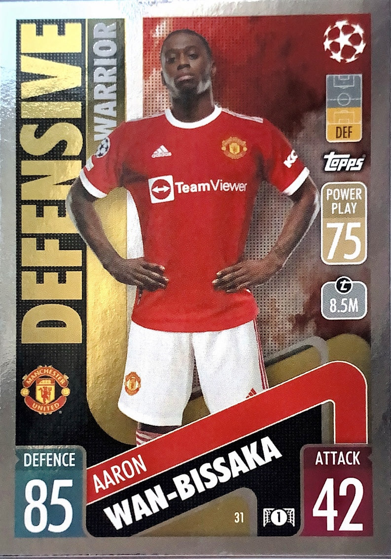 Topps Match Attax 2021/22 - 031 - Aaron Wan-Bissaka - Defensive Warrior