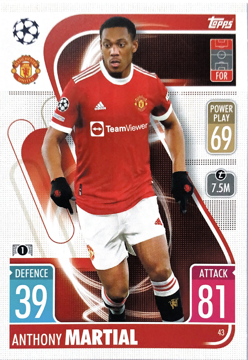 Topps Match Attax 2021/22 - 043 - Anthony Martial