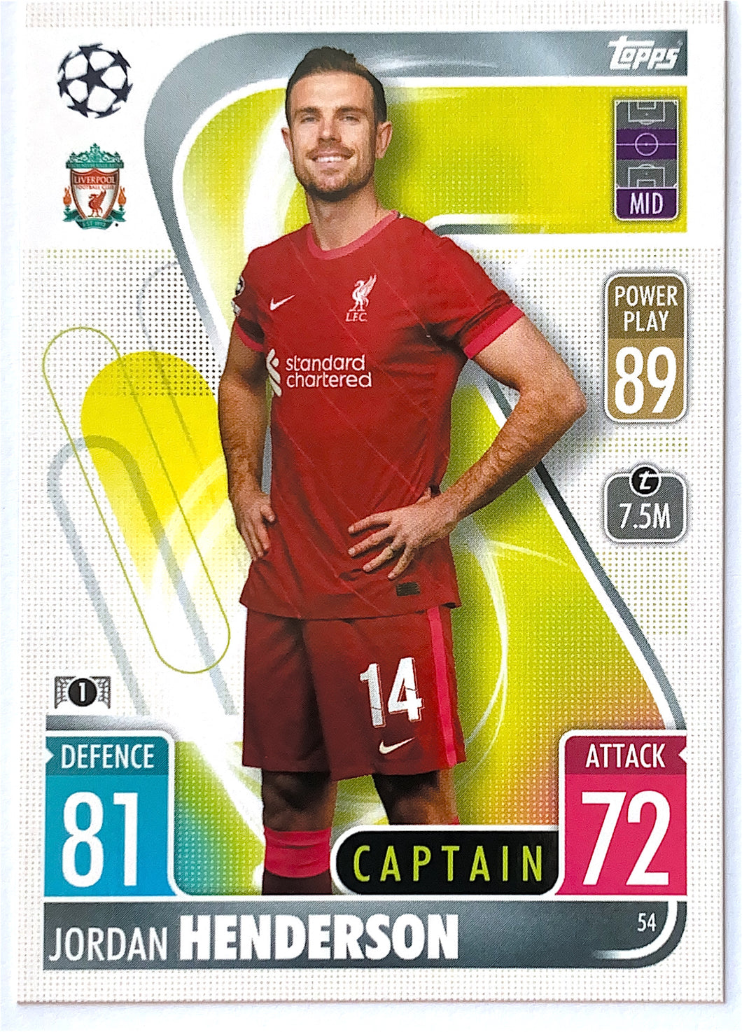 Topps Match Attax 2021/22 - 054 - Jordan Henderson