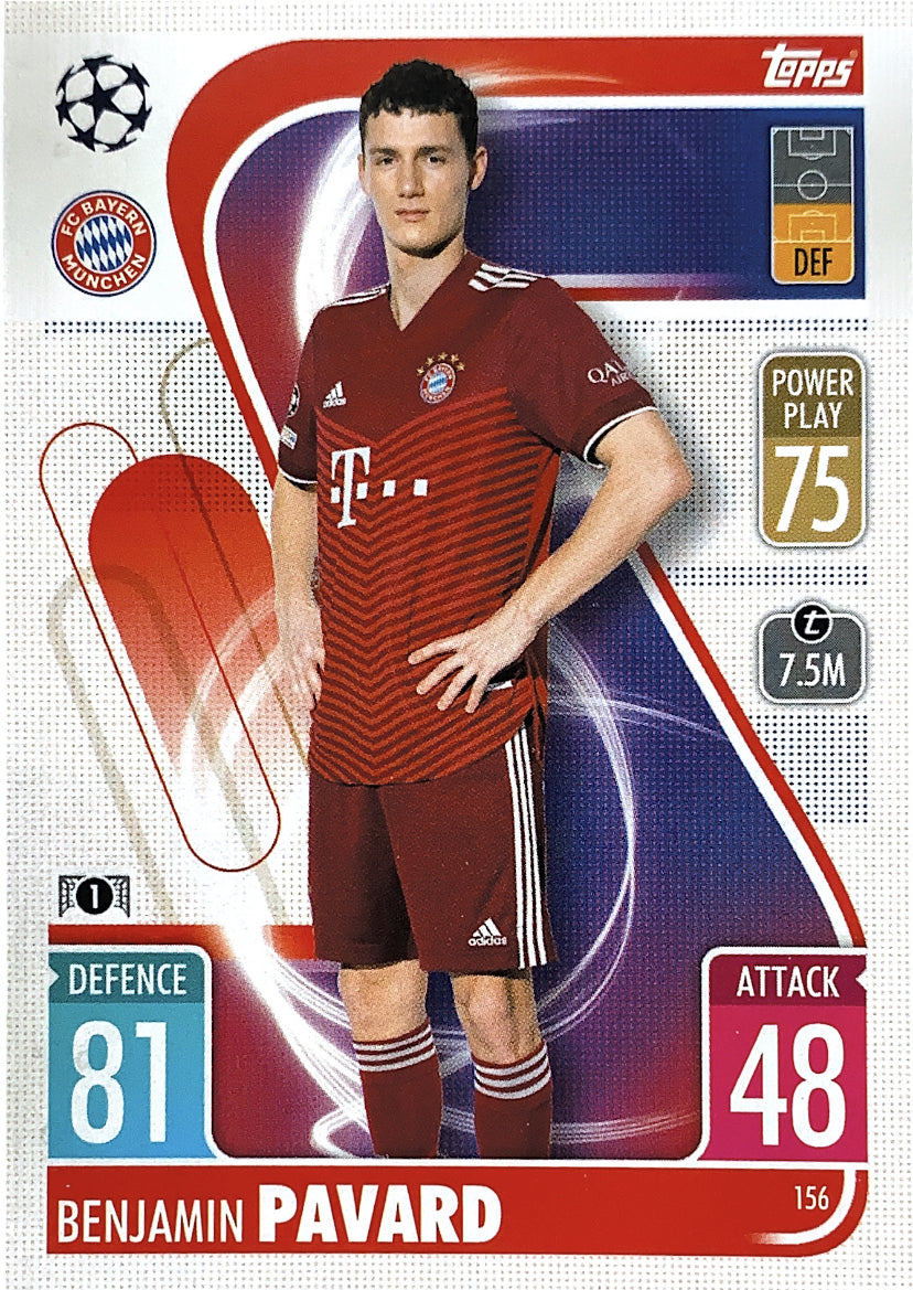 Topps Match Attax 2021/22 - 156 - Benjamin Pavard
