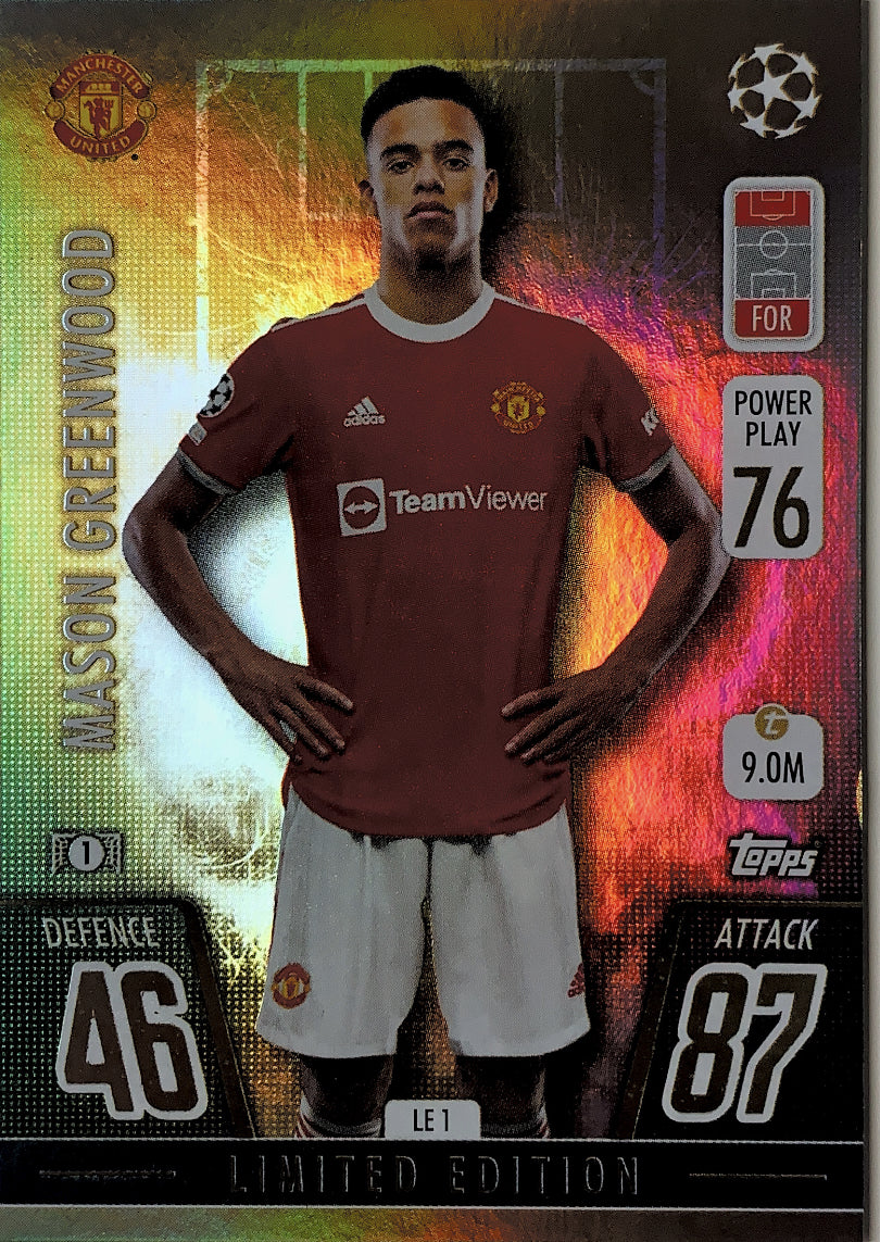 Topps Match Attax 2021/22 - LE1 - Mason Greenwood - Limited Edition