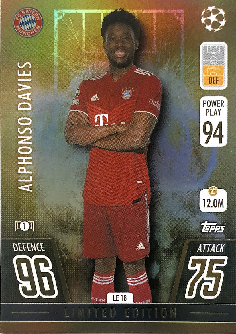 Topps Match Attax 2021/22 - LE18 - Alphonso Davies - Limited Edition