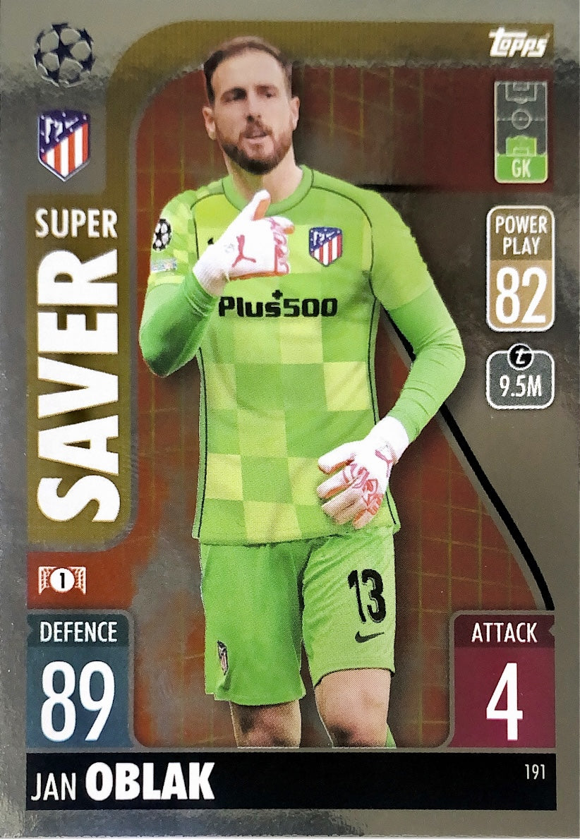Topps Match Attax 2021/22 - 191 - Jan Oblak - Super Saver