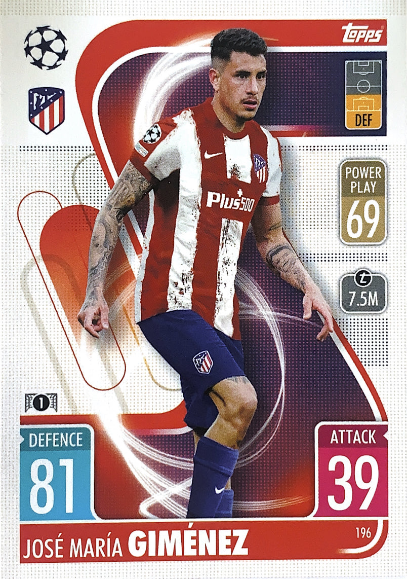 Topps Match Attax 2021/22 - 196 - Josè Marìa Gimènez