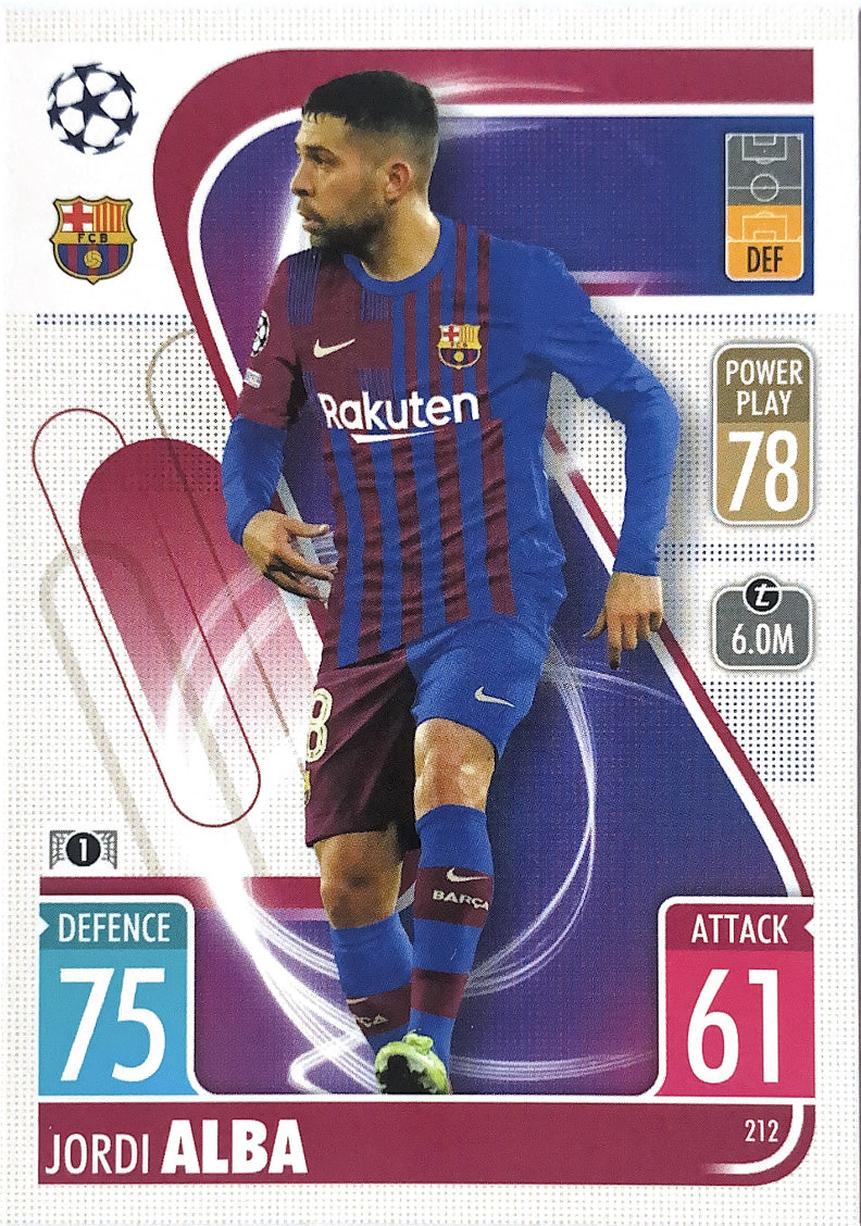 Topps Match Attax 2021/22 - 212 - Jordi Alba
