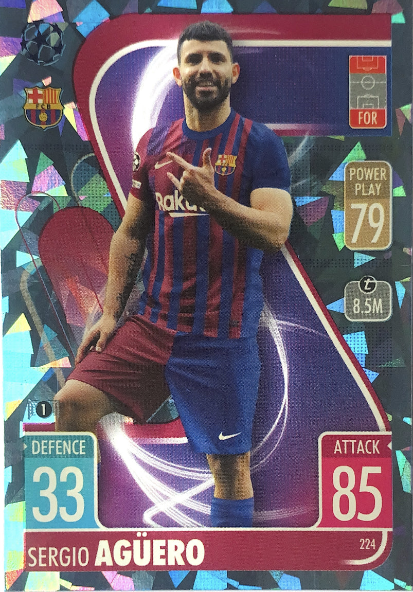 Topps Match Attax 2021/22 - 224 - Sergio Agüero - Crystal Parallel