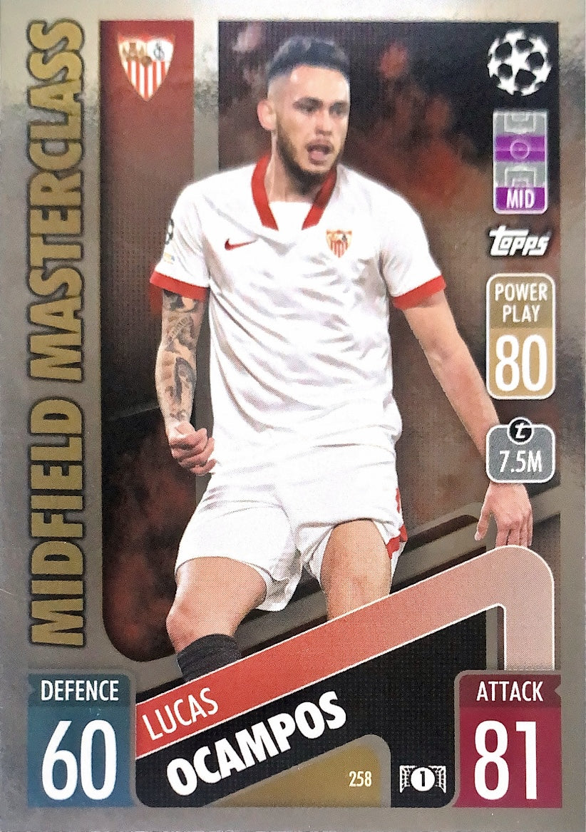 Topps Match Attax 2021/22 - 258 - Lucas Ocampos - Midfield Masterclass