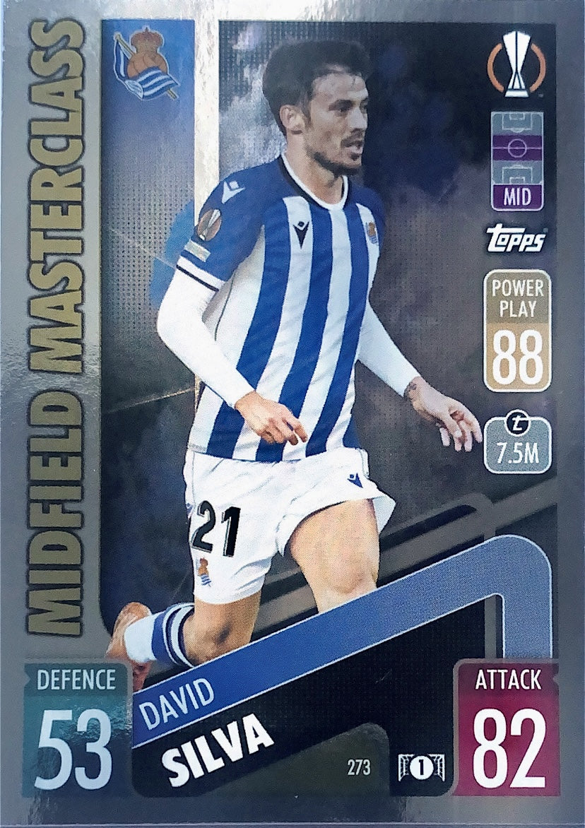 Topps Match Attax 2021/22 - 273 - David Silva - Midfield Masterclass
