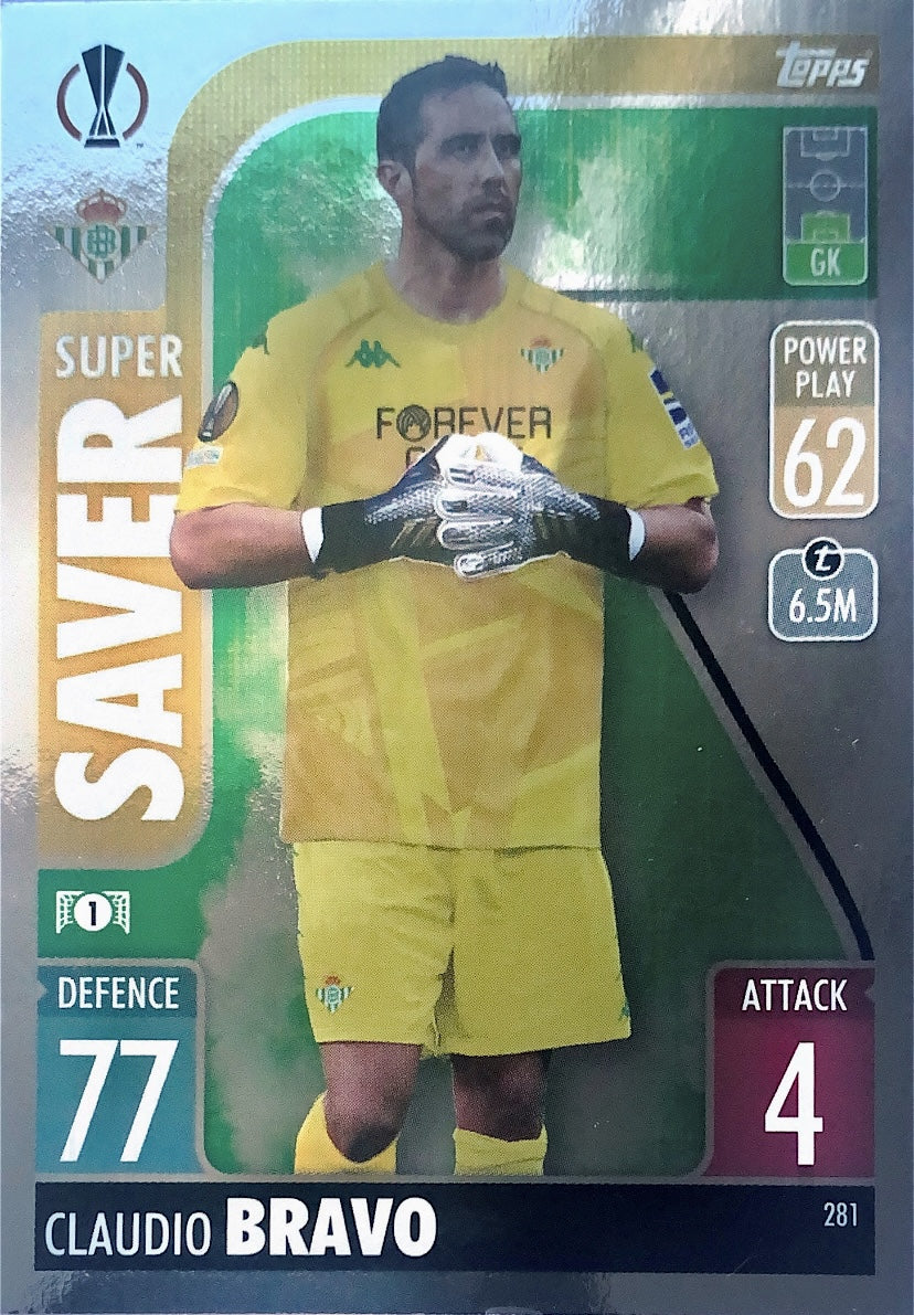 Topps Match Attax 2021/22 - 281 - Claudio Bravo - Super Saver