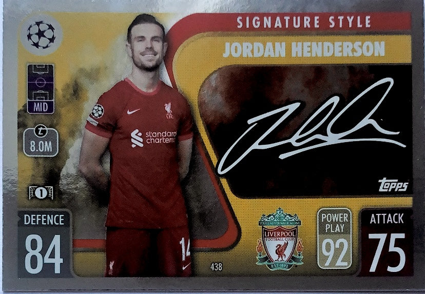 Topps Match Attax 2021/22 - 438 - Jordan Henderson - Signature Style