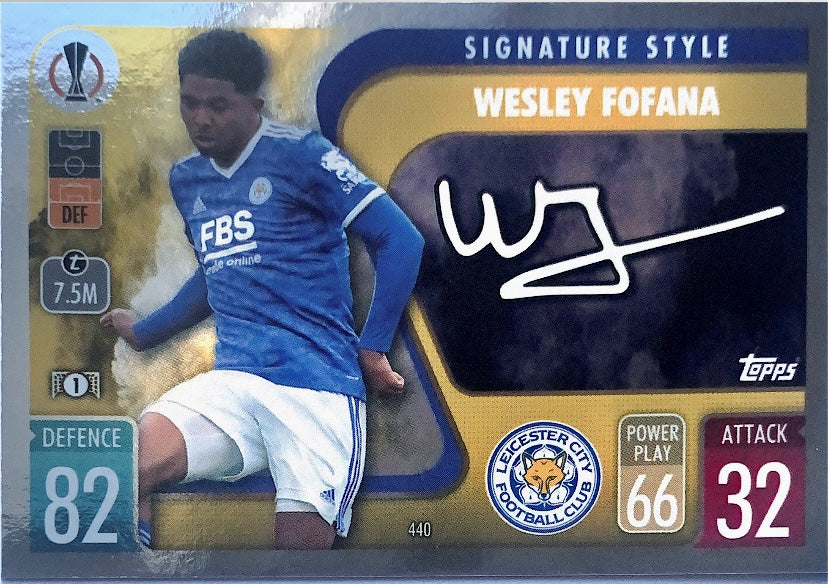 Topps Match Attax 2021/22 - 440 - Wesley Fofana - Signature Style