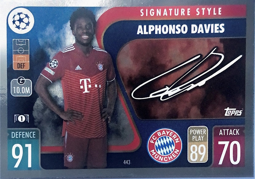 Topps Match Attax 2021/22 - 443 - Alphonso Davies - Signature Style